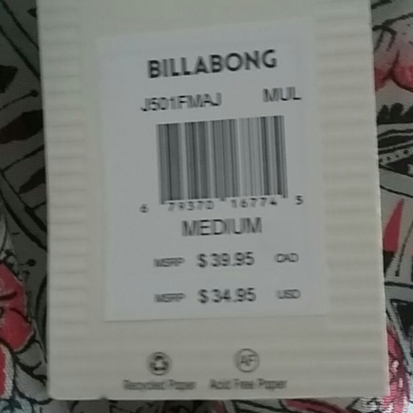 Billabong Geometric Majestic Seas Tank Size M - Picture 4 of 4